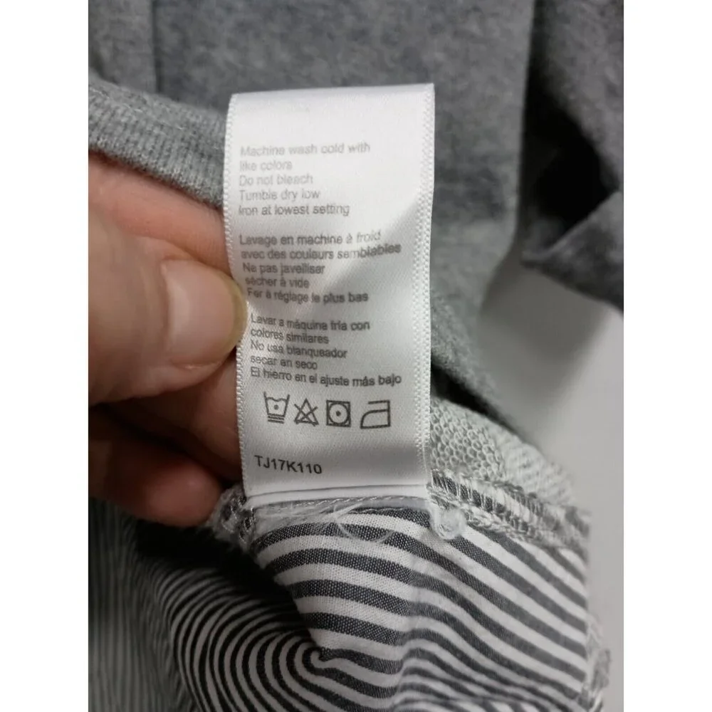 Anthropologie LIli's Closet Womens Top Large Gray‎ Striped Hem Pullover BOHO - Picture 5 of 11